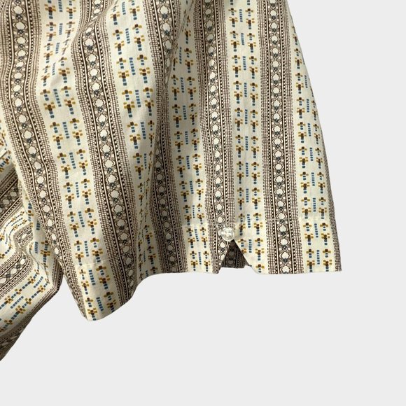 Vintage Alexander's Button Up Shirt Big Collar Brown Stripe Sanforized Mens 16.5 - Picture 5 of 8